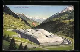 AK Airolo, Blick auf das Fort, 1912