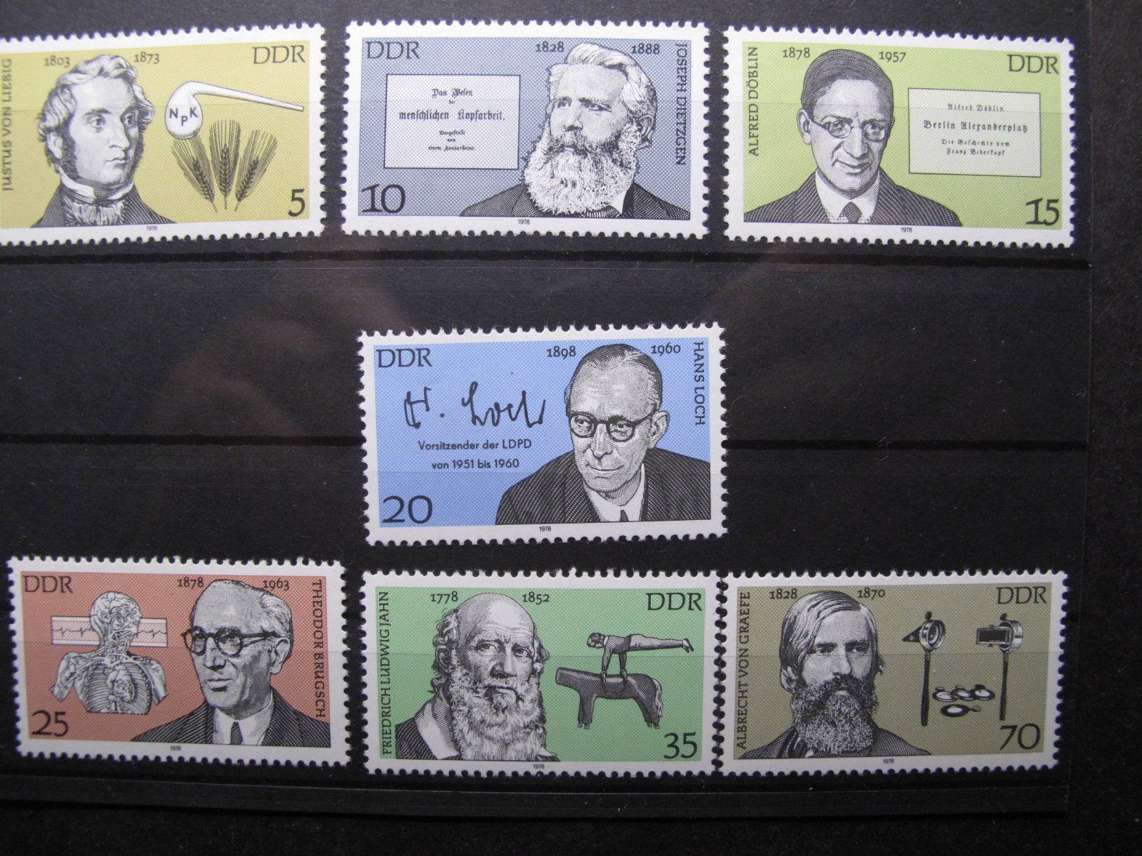 Alle Briefmarken: DDR 1978 Persönlichkeiten VI ** – Gebraucht aus Wil SG von fva01