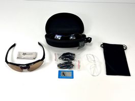 ROCKBROS Polarisierte Velo Brille 5 Wechselgläsern Schwarz