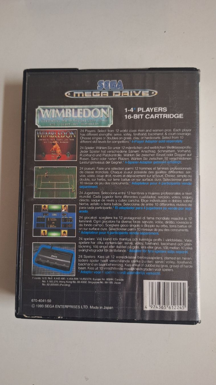 Sega Giochi: Wimbledon Sega Mega Drive (PAL) – Usato da Wädenswil venduto da RetroManiac86 1