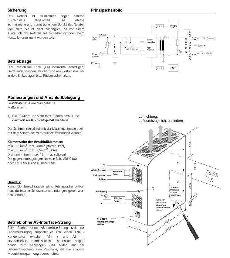 Stromzufuhr: PULS AS-Interface Stromversorgung DPA144.241 gebraucht – Gebraucht aus Horw von Arta20000 5
