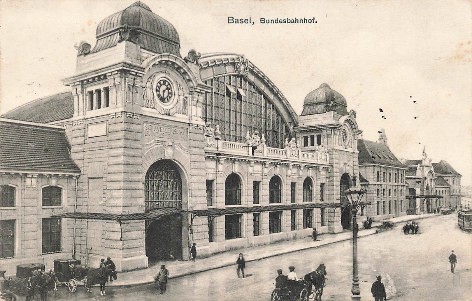 Ansichtskarten: Basel (BS) – Bundes bahnhof – Gebraucht aus Biasca von Blenio71