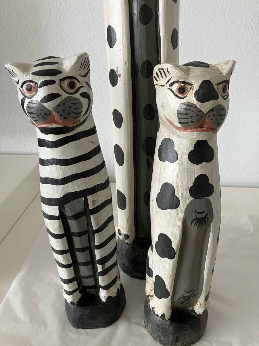 Tutte le decorazioni: 3er Set Holzfiguren, Katzen, Handarbeit, Deko, Top! – Usato da Au ZH venduto da mot_2hrh 3