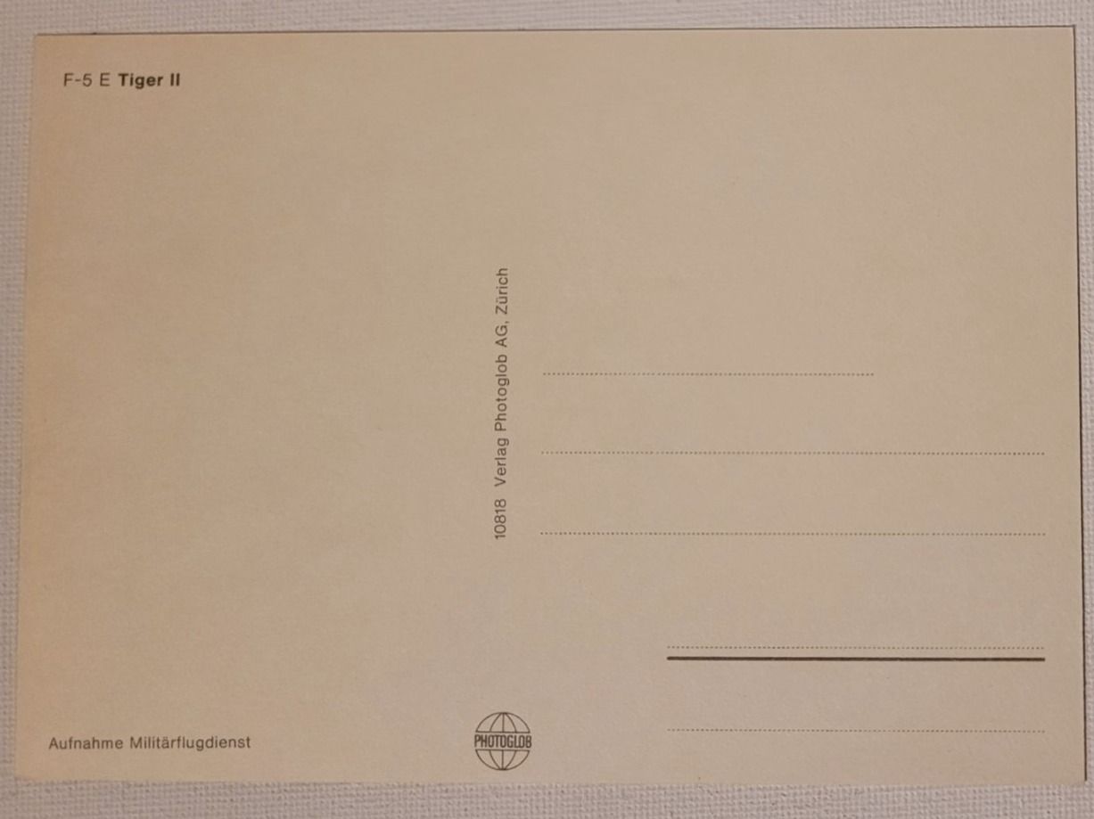 Cartes postales: F-5 E TIGER II – Neuf (Voir description) à Neftenbach par Mador6 1