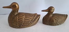 Messing Enten Deko Figuren 2er Set