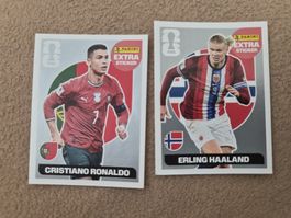 Panini WM 2026 Extra Sticker Haaland Ronaldo 2er Set OVP