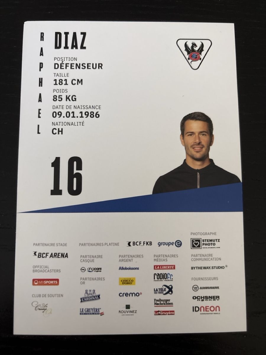 Autografi: Original signierte Autogrammkarte Raphael Diaz #16! – Usato da Uetendorf venduto da hoisle 1