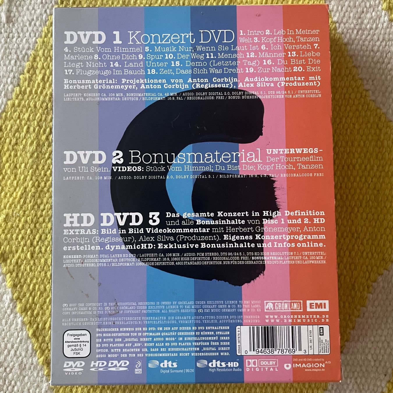 Tutti i DVDs: HERBERT GRÖNEMEYER-3DVD 12LIVE – Usato da Rorschacherberg venduto da CD-Roli 1