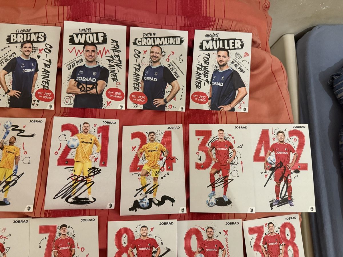 Autographes: Autogrammkarten SC Freiburg signiert  – D'occasion à Rüschlikon par Andi_2000 2