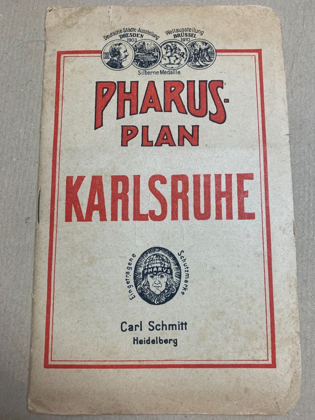 Ansichtskarten: Germania - Karlsruhe - Pharus-Plan. – Gebraucht aus Sorengo von 74in