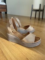 Leather platform sandal shoes 37