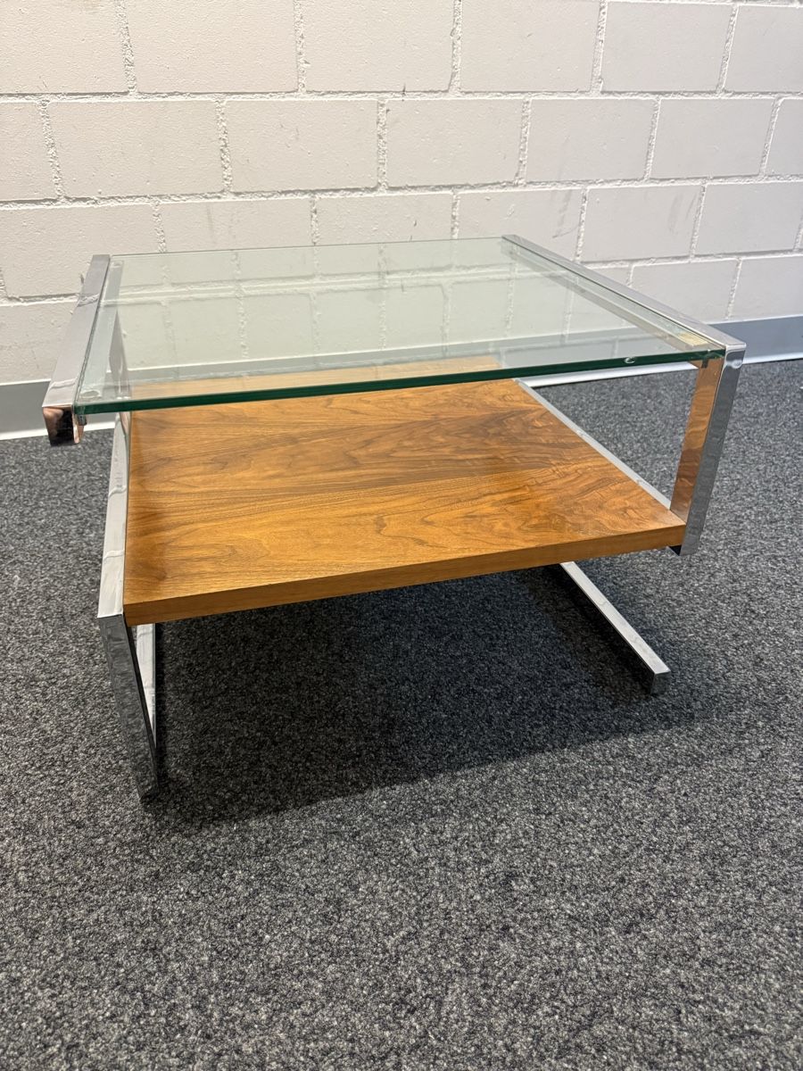Tavoli: Vintage-Couchtisch  1960er-Jahren aus verchromtem Stahl – Usato da Bern venduto da Delamer 7