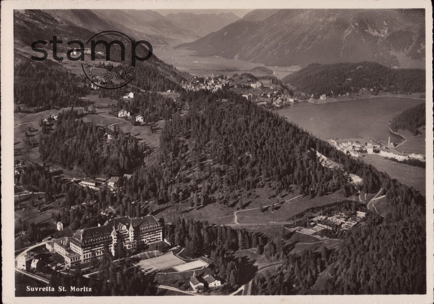 Cartoline postali: 1948 AK St. Moritz _ Suvretta – Usato da Eggersriet venduto da stamp303