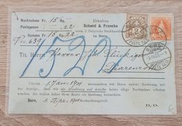 22Rp Frankatur 1901