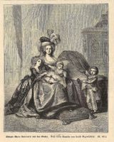 Orig. Holzstich 1873, Königin Maria Antoinette