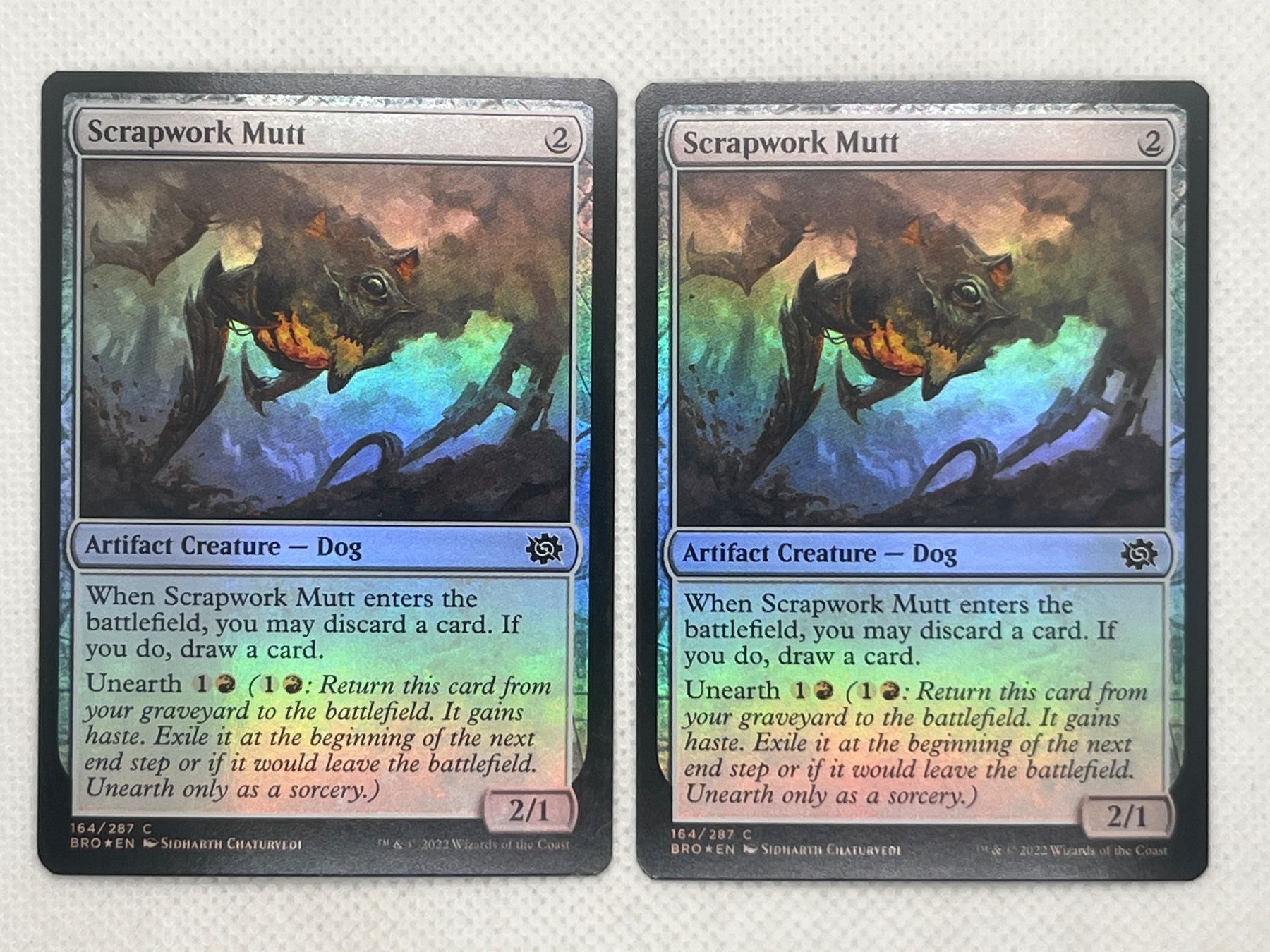 Magic The Gathering Cartes à collectionner: 2x "Scrapwork Mutt" Foil – D'occasion à Hinterkappelen par Kim1992