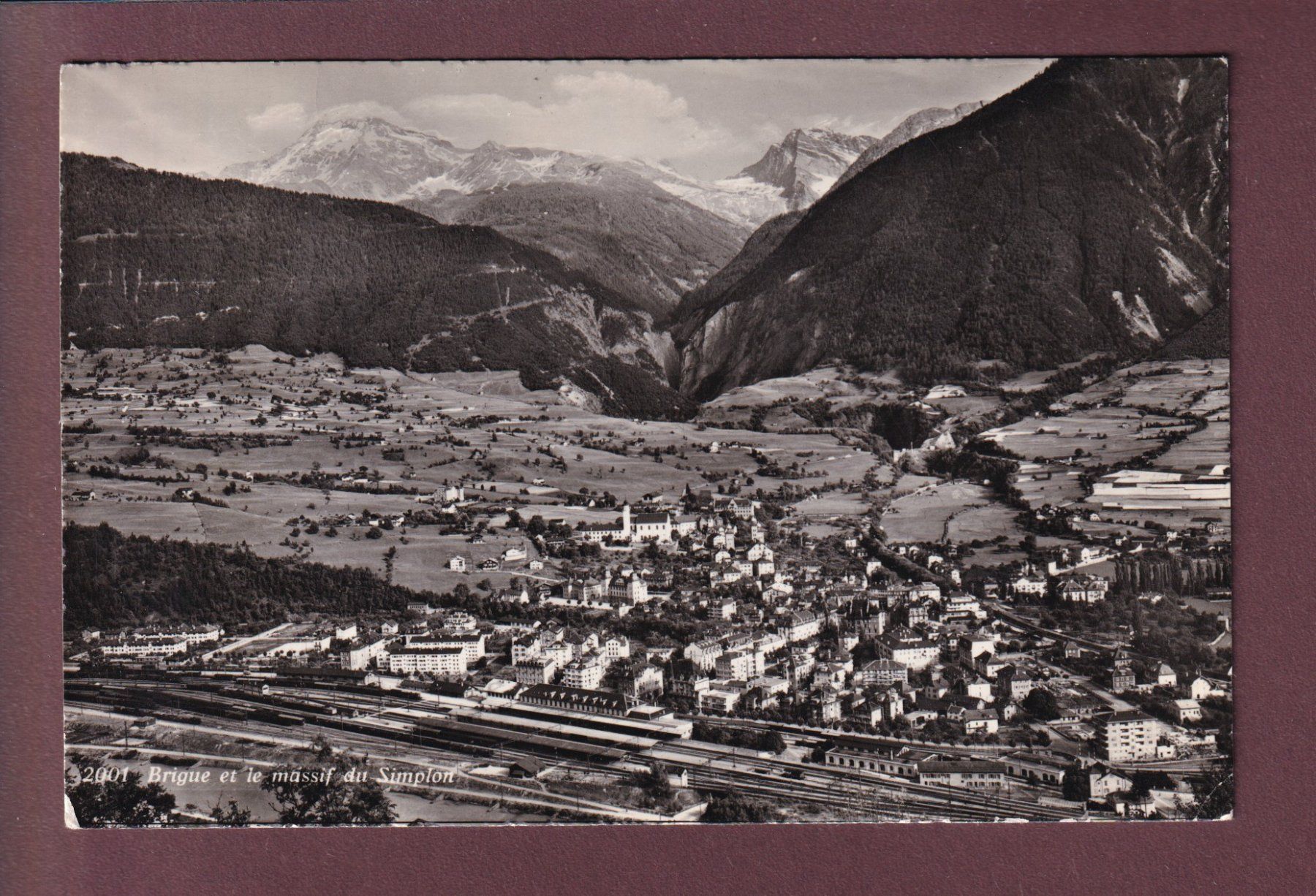 Cartoline postali: BRIGUE - Gare - Simplon – Usato da Pully venduto da nicecards