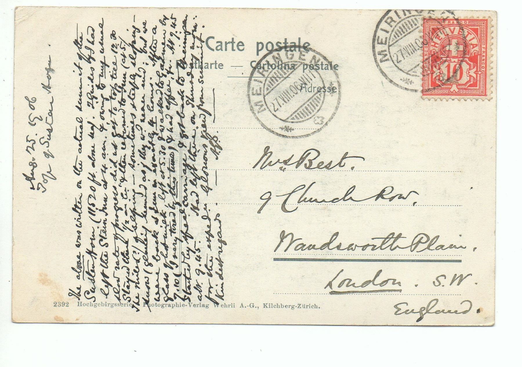 Cartes postales: GADMEN Bergsteiger SUSTENLIMMI – D'occasion à Jona par philajona 1