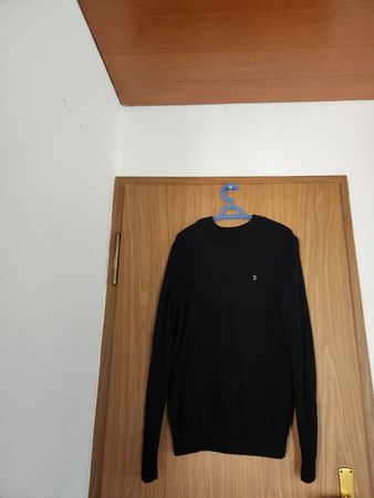Pull Farah 100% Laine Noir Taille M 