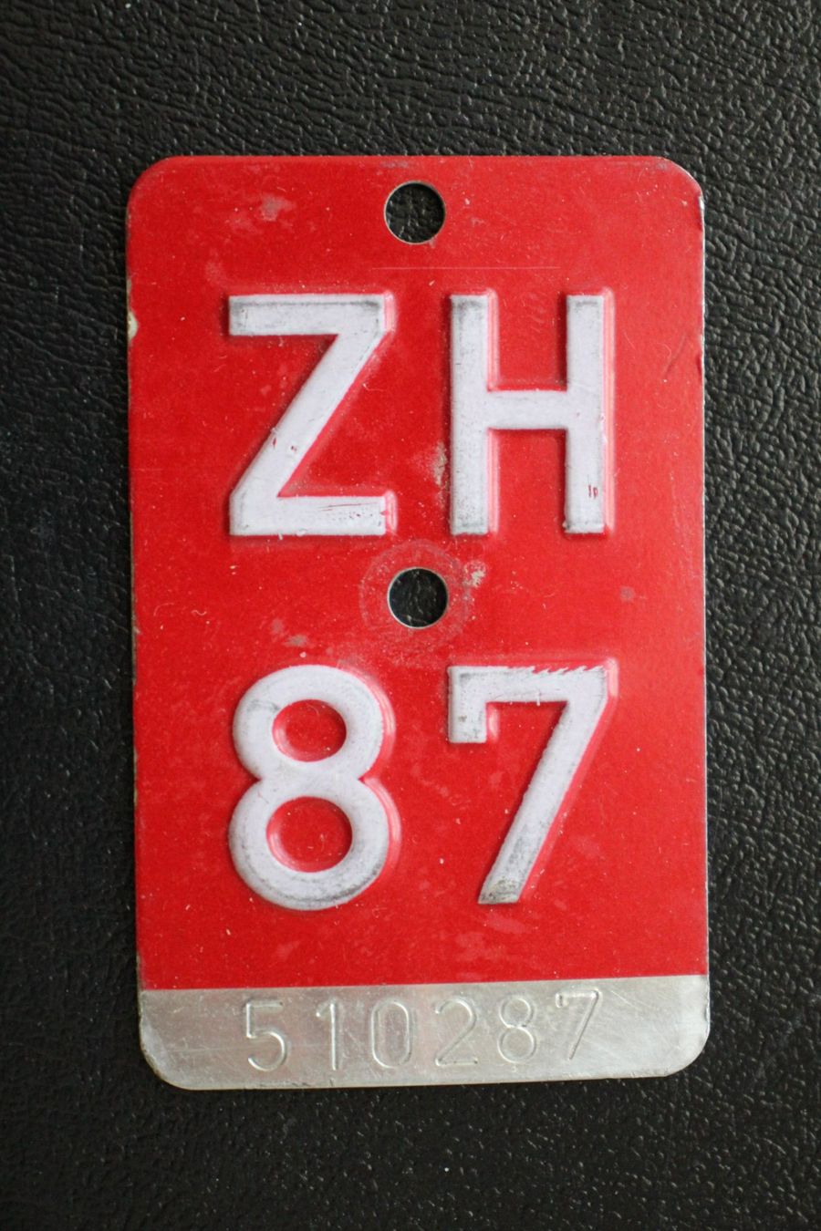 Insegne: Velonummer ZH 87 – Usato da Wiedlisbach venduto da han_n6ff