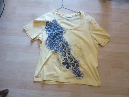 BONITA T-Shirt gelb /olive Animalprint L