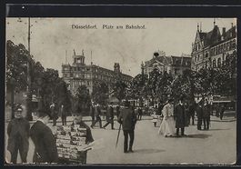 Düsseldorf, Platz am Bahnhof mit Passan