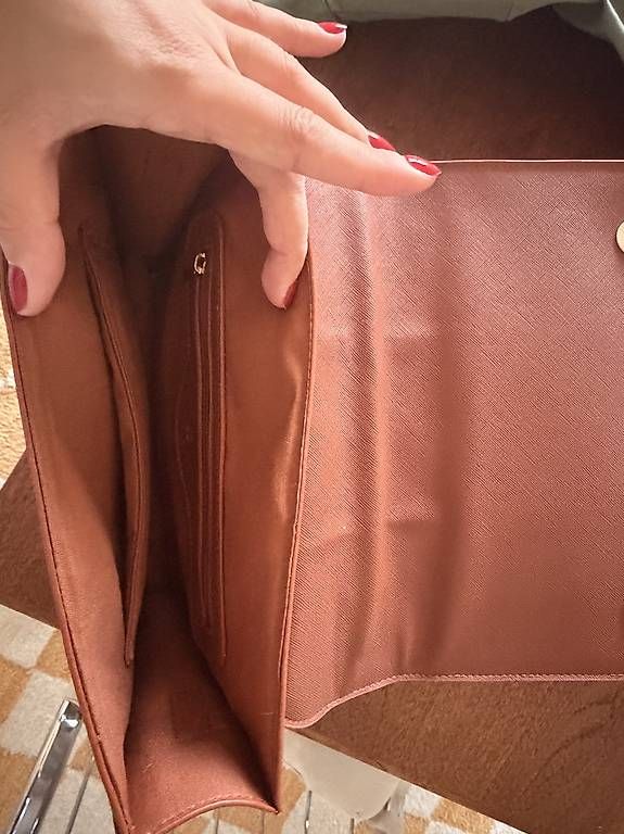 Borse da donna: Sac à main Manor marron cognac effet python avec bandoulière – Usato da Lausanne venduto da amandagoet 2