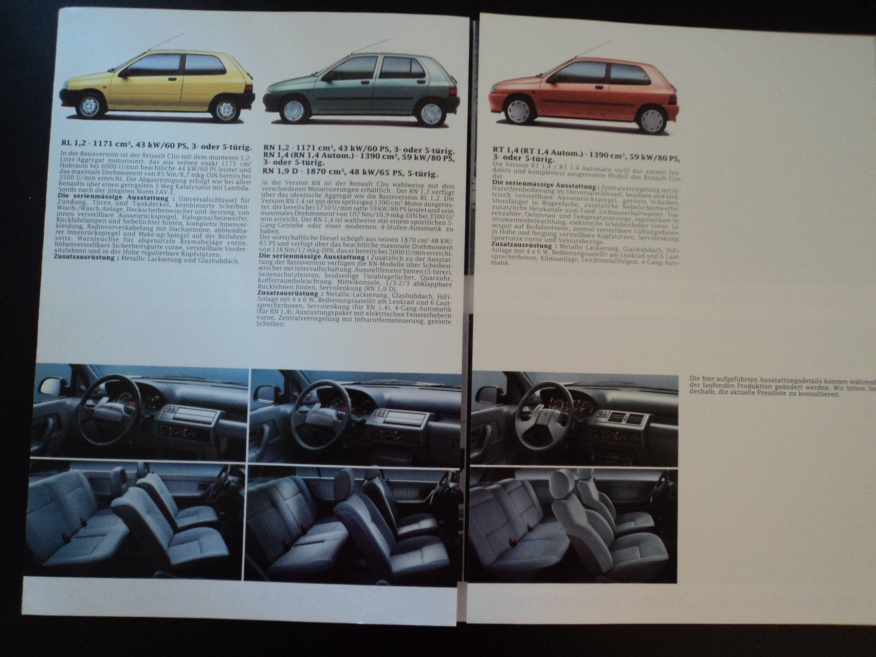 Renault Documenti: Prospekt Renault Clio 1991 – Usato da Schwarzenburg venduto da modelCARama 2