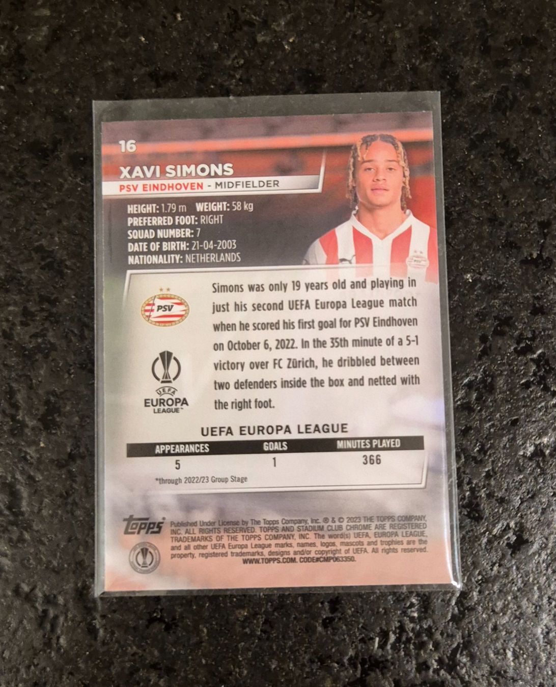 Topps Carte collezionabili: Xavi Simons - PSV Eindhoven - Topps – Nuovo (secondo la descrizione) da Burg AG venduto da Danoe 1