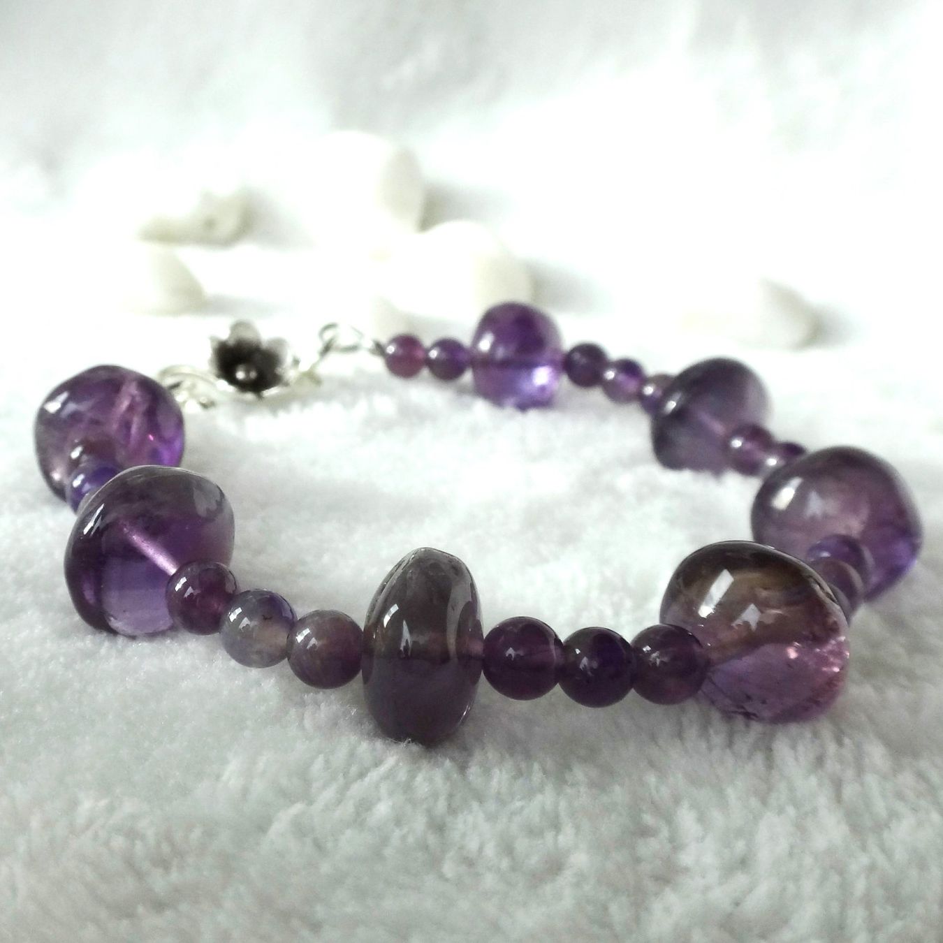 Bracciali & Braccialetti: Armband Amethyst Silber 925     NEU – Nuovo e nell'imballaggio originale da Dielsdorf venduto da kumsch