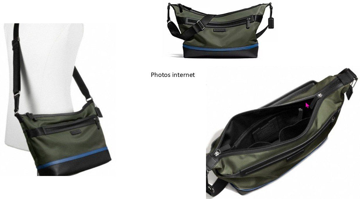 Coach Borse: COACH, sac Varick Transit, Nylon / cuir, Messenger – Usato da Nyon venduto da WHTF 9