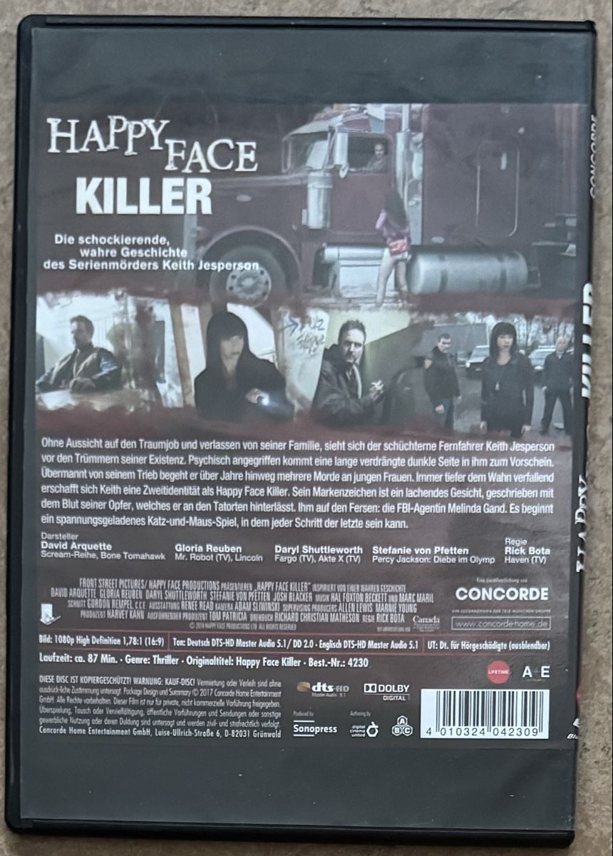 Alle DVDs: HAPPY FACE KILLER  – Neu (gemäss Beschreibung) aus Dietikon von AndreaSch01 1