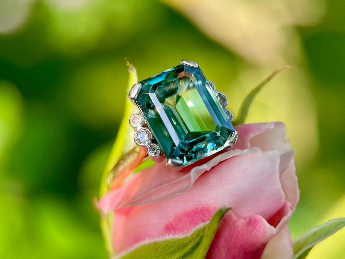 Bagues: Antik natürlicher Zirkon & Diamant Ring – D'occasion à Embrach par estzeh1 5