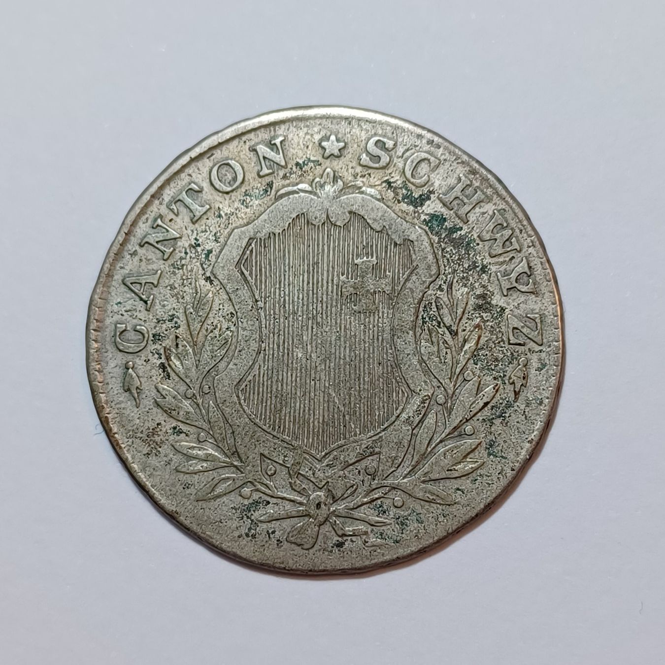 Alle Münzen: 4 Batzen 1811 Schwyz – Gebraucht aus Pfäffikon ZH von Schweizer_Muenzen 1