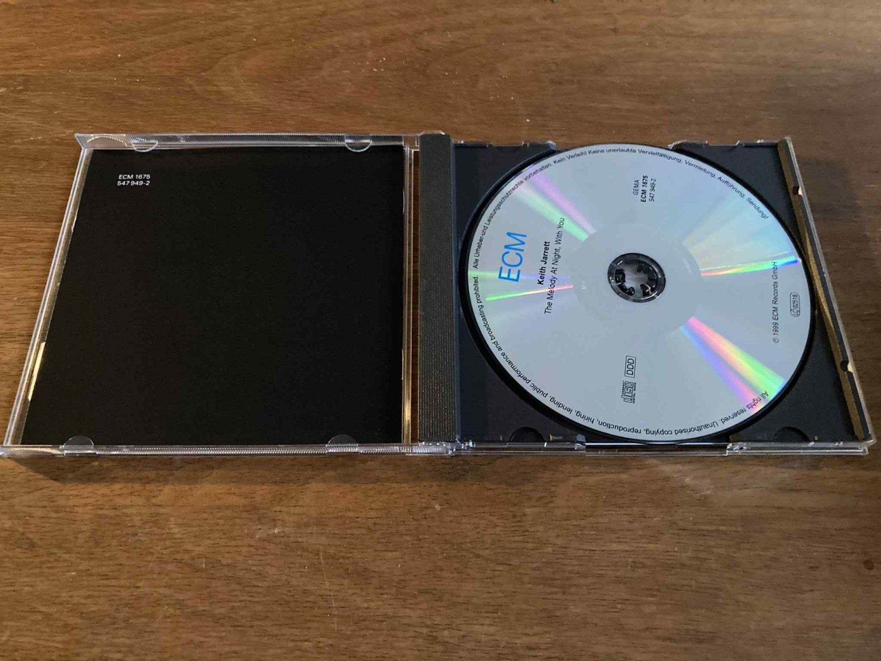 CDs: Keith Jarrett - The Melody at Night with you CD – Gebraucht aus Lausanne von sim_bc8q 4