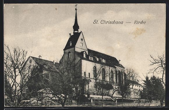 Ansichtskarten: AK St. Chrischona, Die Kirche – Gebraucht aus Berlin von bartko-reher