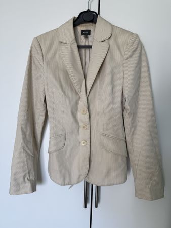 Hochwertiger Blazer von Mexx, Grösse 36, Beige Gestreift