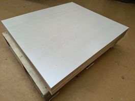 Spanplatte beschichtet creme-weiss 8 mm, 73x64,6 cm, 10 Stk.