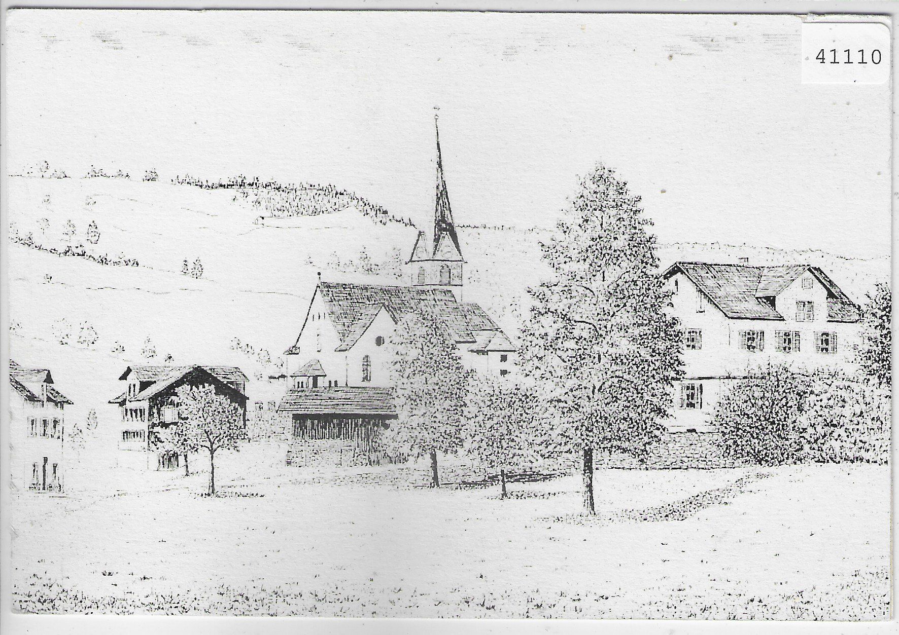 Cartoline postali: Ennetmoos - Federzeichnung – Usato da Ettingen venduto da Kartenplanet