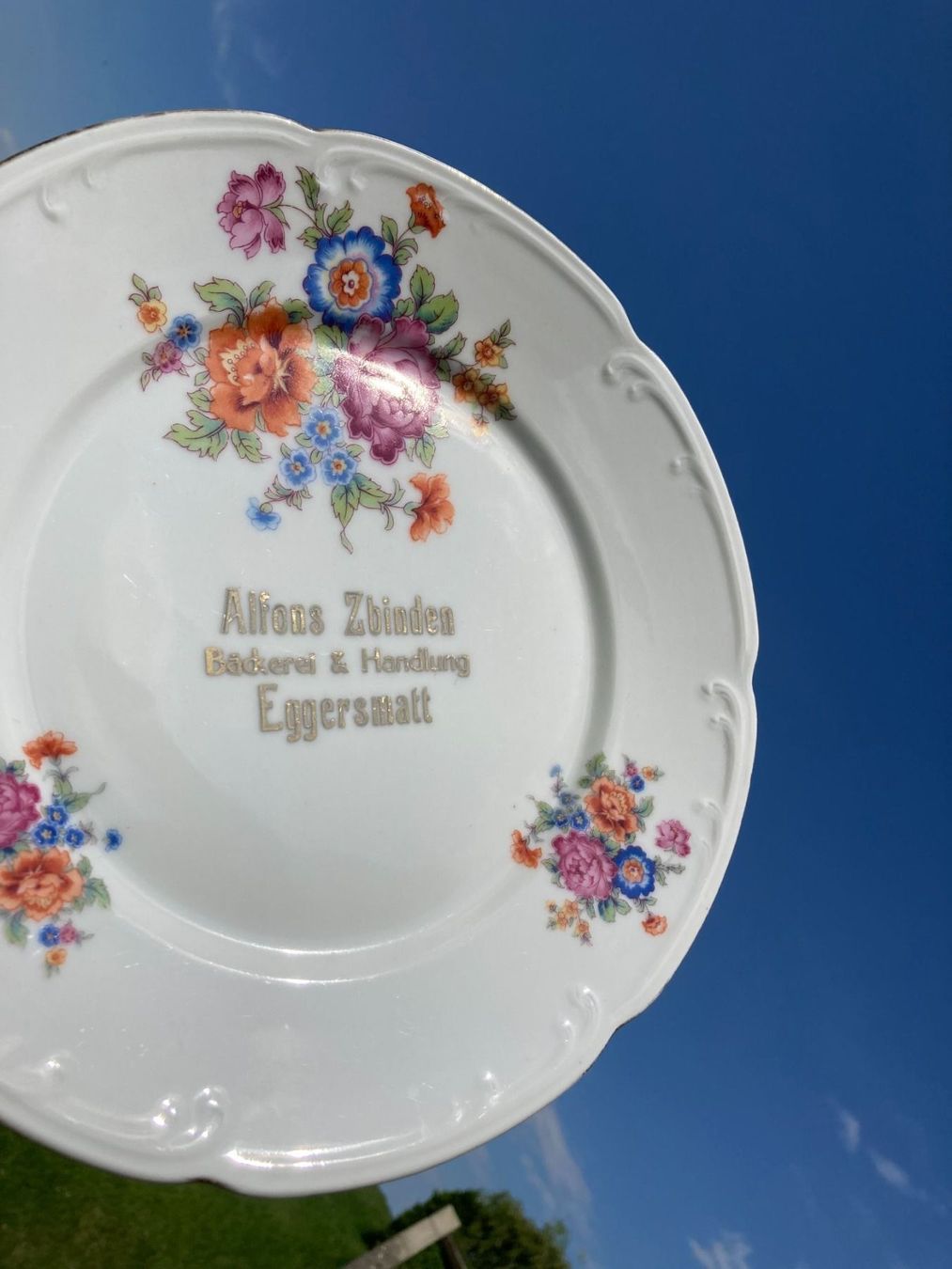 Piatti di portata: Langenthal 1938 Teller Hohlplatte  Zbinden Bäcker Eggersmatt – Usato da Subingen venduto da Etageren 2