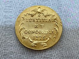 Goldmünze Dukat 1775 Zürich 3,46g Gold vorzüglich