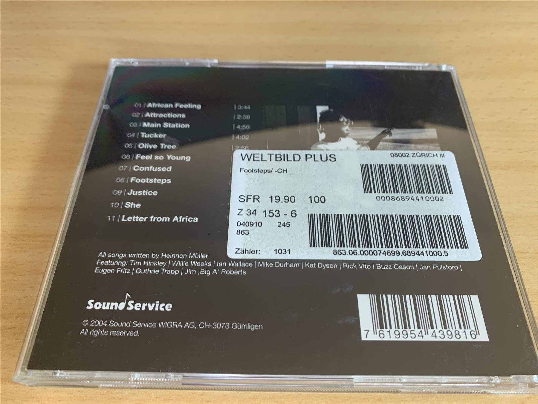 CD: Heinrich Müller – Footsteps – Usato da Rikon im Tösstal venduto da Alpenmutz 1