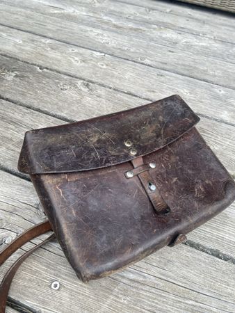 Militärtäschli braun Leder