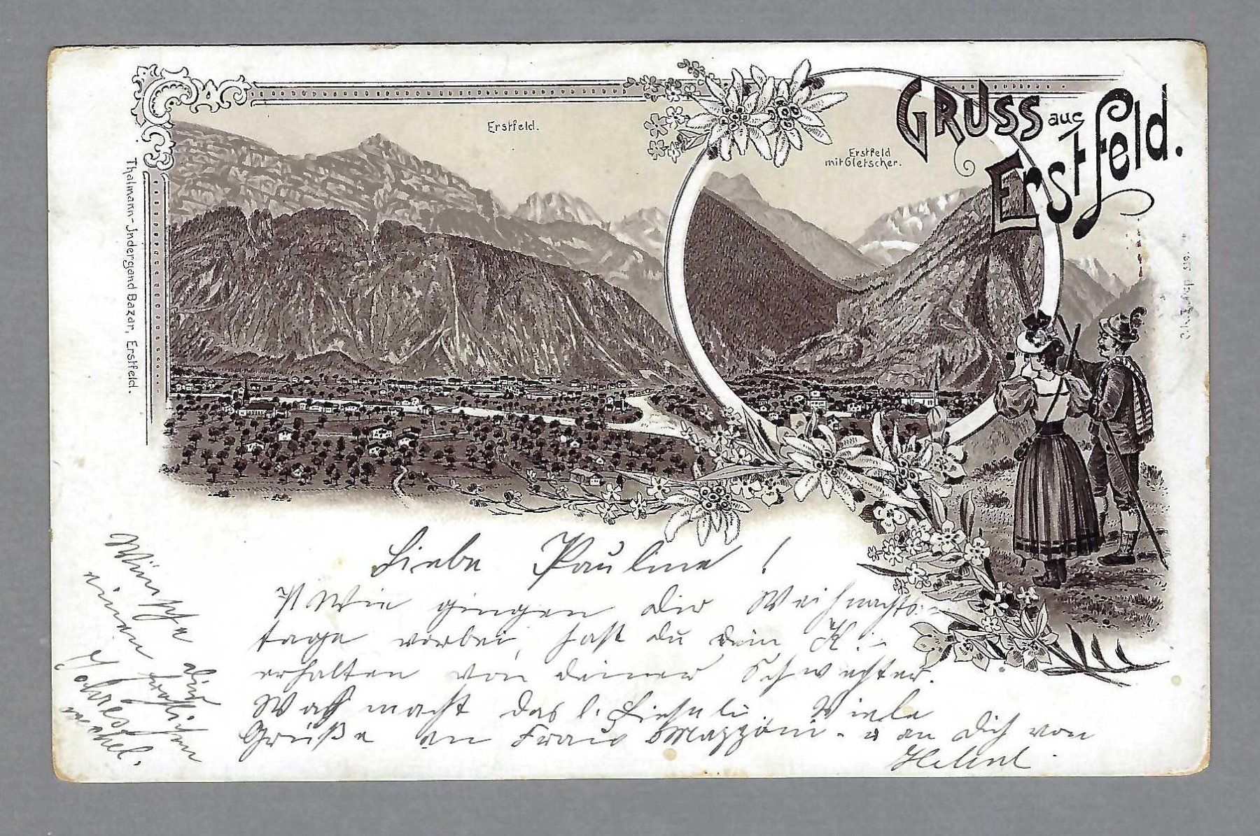 Cartoline postali: 1897, ERSTFELD, FRÜHE LITO – Usato da Pura venduto da ulisse1957