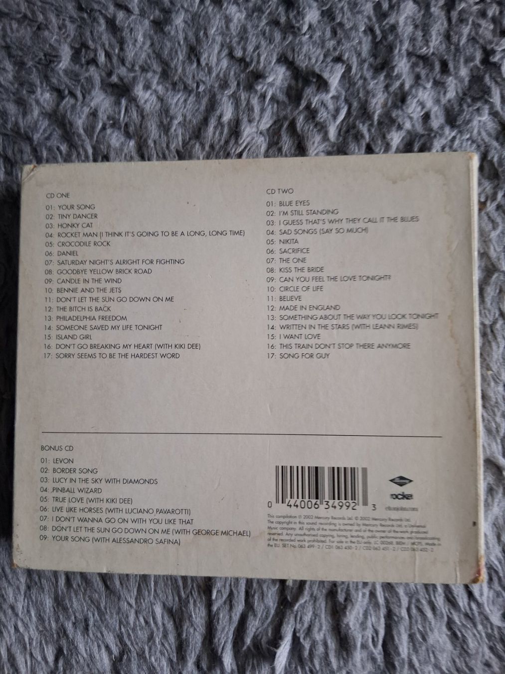 CD: ELTON JOHN   GREATEST HITS   1970-2002     CD – Usato da Wetzikon ZH venduto da Ramones01 1