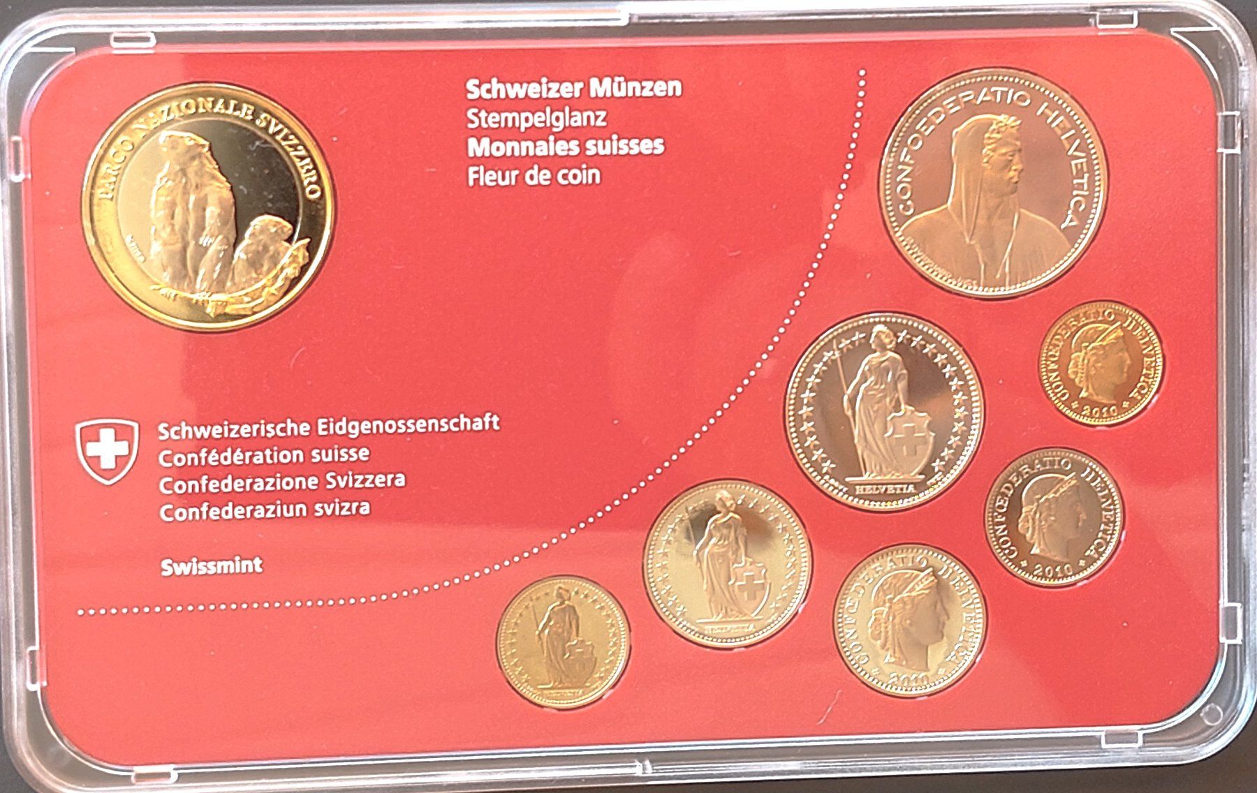 Alle Münzen: CH - Münzsatz 2010 stgl – Neu (gemäss Beschreibung) aus Arch von repros 2