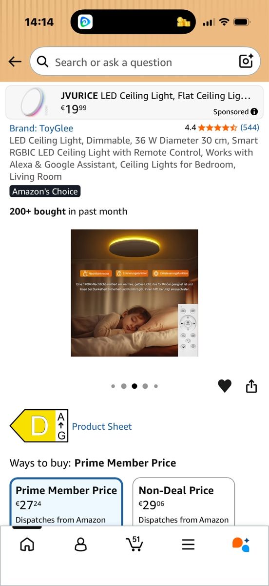 Kronleuchter & Deckenlampen: Smart LED Deckenleuchte RGBIC – Gebraucht aus Lyss von Marly87 4