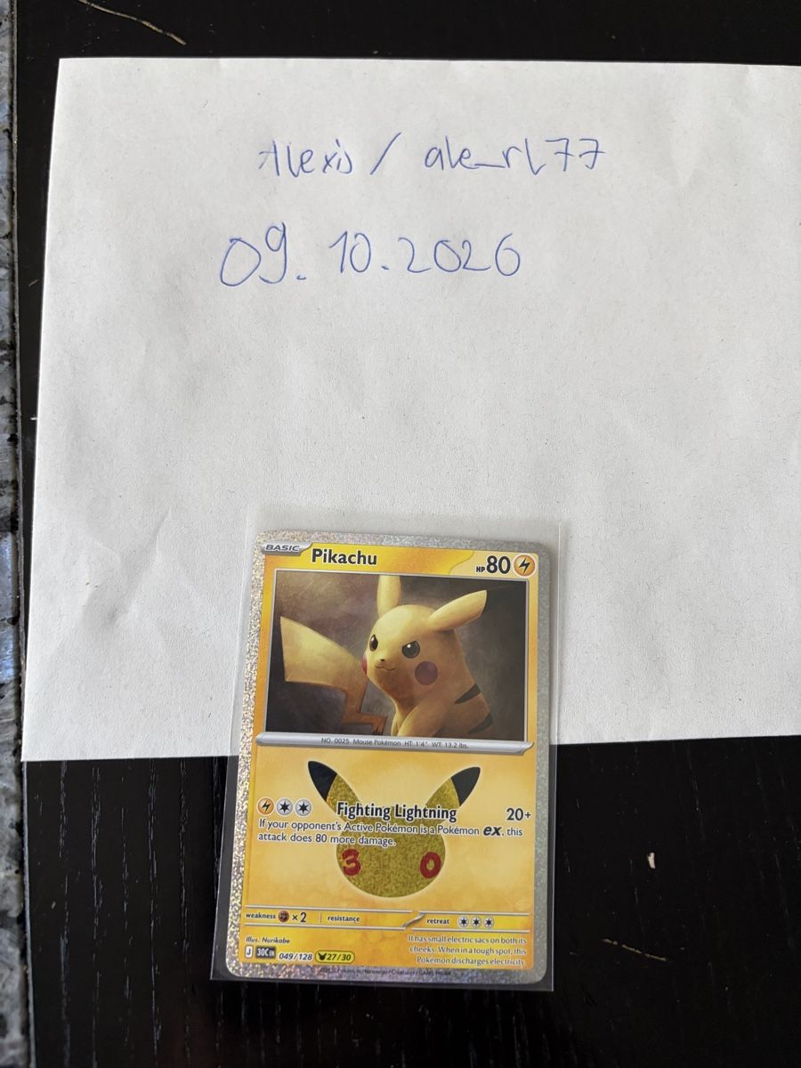 Pokémon Sammelbilder & Trading cards: Pikachu #27 30th Celebration EN – Neu (gemäss Beschreibung) aus Cham von ale_rl77