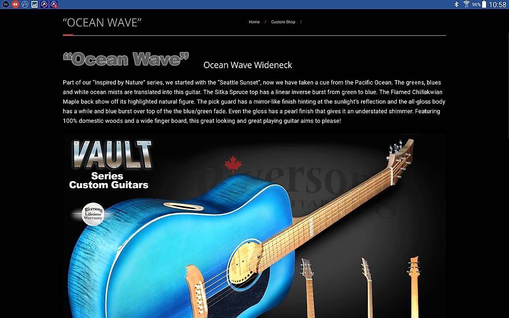 Musikinstrumente: RIVERSONG Ocean Blue akustische Gitarre – Gebraucht aus Bern von urs_x8c8 4