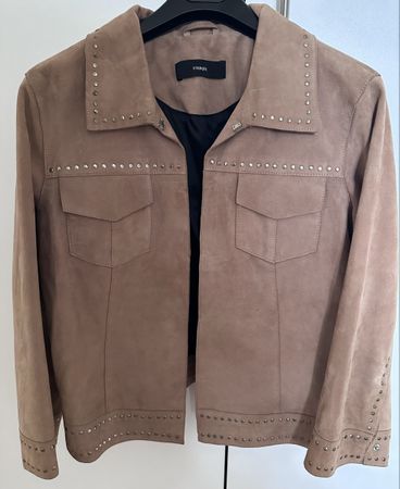 Uterqüe Suede Jacket, size M, studded, Western Style